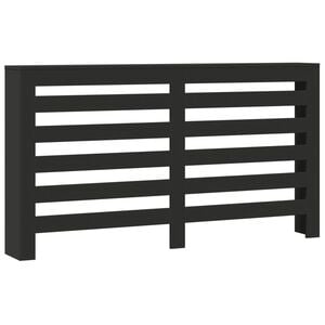 vidaXL Radiator Cover Black 58.7x7.9x32.3" Engineered Wood