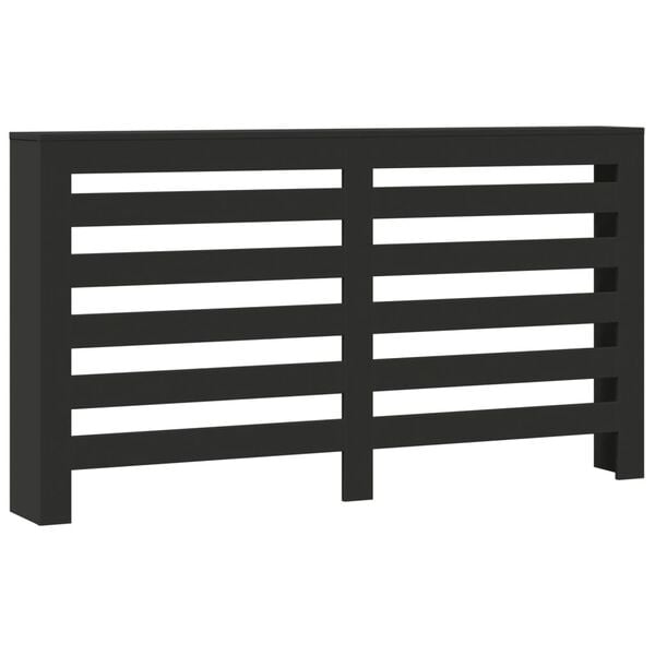 vidaXL Radiator Cover Black 58.7x7.9x32.3" Engineered Wood