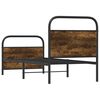 vidaXL Bed Frame Smoked oak Steel Twin Classic/Traditional Bed Frame