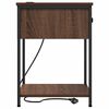 vidaXL Bedside Cabinet with Drawer Brown Oak 16.54 x 16.14 x 22.05 in