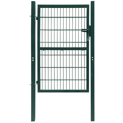 vidaXL 2D Fence Gate (Single) Green 41.7" x 66.9"