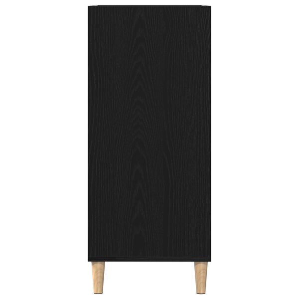 vidaXL Record Cabinet Black oak 84.5 x 38 x 89 cm Engineered wood