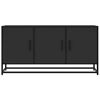 vidaXL TV Cabinet Black Engineered wood, metal Medium TV Cabinet
