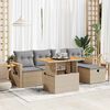 vidaXL Garden Sofa Set Beige, Light Grey