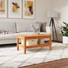 vidaXL Coffee Table Wax brown Solid pine wood Medium Coffee Table