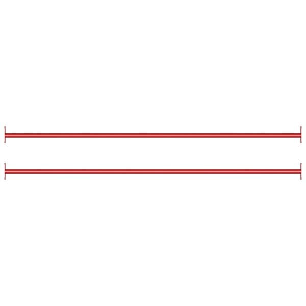vidaXL Turning Bar Set of 2 Red Powder-coated steel Standard Durable