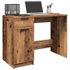 vidaXL Desk Old Wood Engineered Wood Medium Computer Desk Rectangular