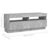 vidaXL TV Cabinet Concrete gray Engineered wood Large TV Cabinet