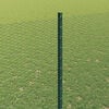 vidaXL Fence with Post Green 5.25 x 82.02 ft Steel and PVC