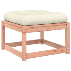 vidaXL Garden Footstool Cream white Solid Douglas Fir wood Medium