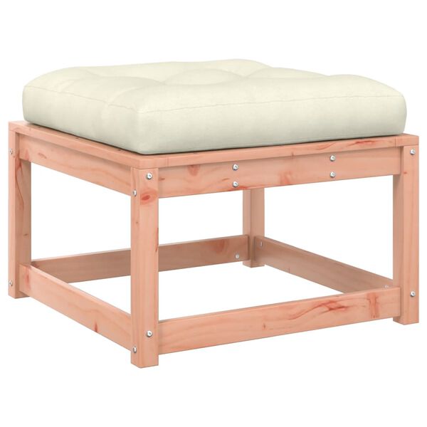 vidaXL Garden Footstool Cream white Solid Douglas Fir wood Medium