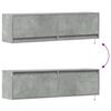 vidaXL TV Wall Cabinet Concrete grey Engineered wood Medium