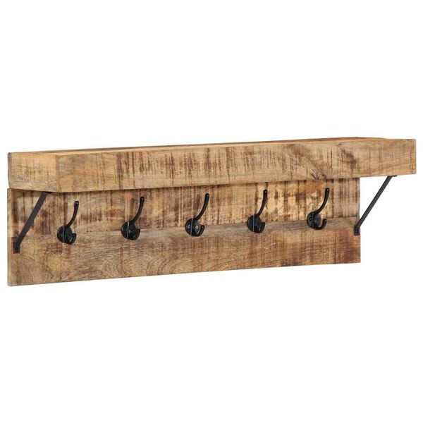 vidaXL Coat Rack with Shelf Brown 73 x 19 x 23 cm Solid Mango wood