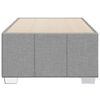 vidaXL Bed Frame Light Grey 100% Polyester, Plywood, Engineered Wood