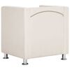 vidaXL Armchairs Cream Polyester upholstery, Wooden frame, Chrome legs