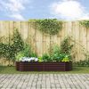 vidaXL Garden Raised Bed Brown 94.5" x 31.5" x 17.3" Steel