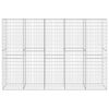 vidaXL Gabion Wall with Cover Galvanized Steel 118.1"x19.7"x78.7"
