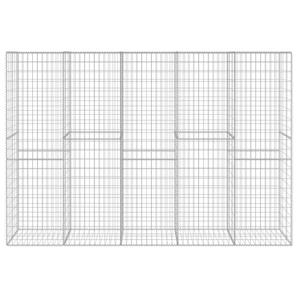 vidaXL Gabion Wall with Cover Galvanized Steel 118.1"x19.7"x78.7"