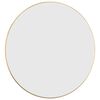 vidaXL Wall Mirror Gold Glass, PVC Ø 23.6 in Wall Mirror Round
