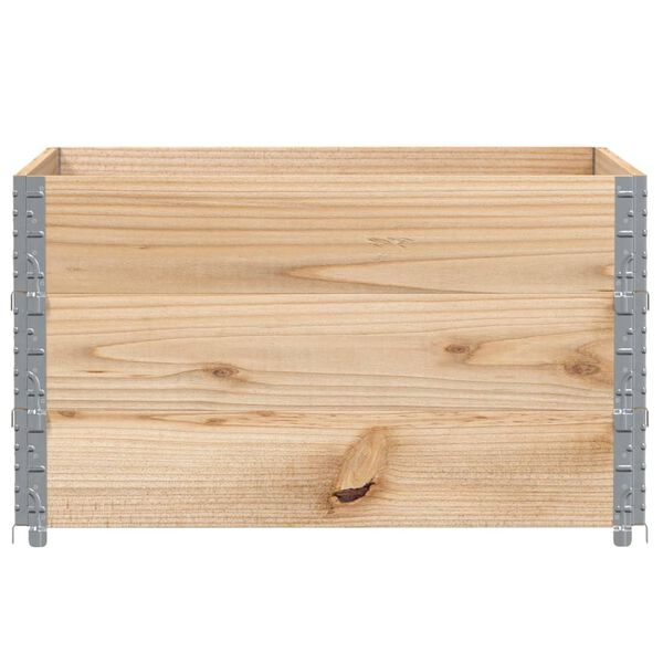 vidaXL Pallet Collars 3 pcs 39.4x39.4" Solid Wood Pine