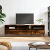 vidaXL TV Cabinet Smoked Oak Engineered Wood Large Stylish TV Cabinet