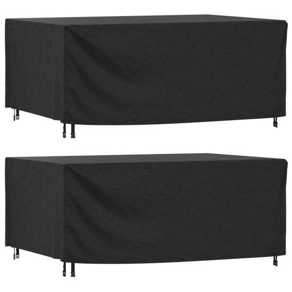 vidaXL Garden Furniture Cover Black 420D Oxford fabric with PU coating