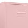 vidaXL Wardrobe Pink Steel Large Wardrobe Rectangular Modern