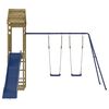vidaXL Outdoor Playset Natural Wood, Blue