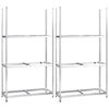 vidaXL 3-Layer Tire Racks 2 pcs Silver 43.3"x15.7"x78.7" Steel