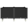 vidaXL Garden Planter Black Polypropylene Medium Portable