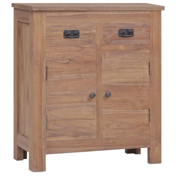 vidaXL Sideboard Natural Teak Solid Teak Wood 25.6 x 11.8 x 29.5 in