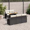 vidaXL Garden Sofa Set Black