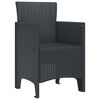 vidaXL Garden Chair 2 pcs Anthracite 53 x 49 x 85 cm PP