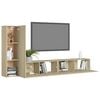 vidaXL TV Cabinet Set Set of 3 Sonoma Oak Engineered wood Medium