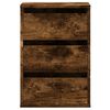 vidaXL Chest of Drawers Smoked Oak Engineered Wood 15.7 x 16.1 x 22.8 in
