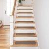 vidaXL Anti-slip Stair Mats Latex backing 15 pcs Brown 75 x 20 cm PP