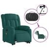 vidaXL Electric Stand Up Massage Recliner Chair Dark Green Polyester