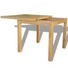 vidaXL Extendable Table Oak Solid Oak, MDF veneer, Plywood Medium