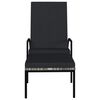 vidaXL Sun Lounger Grey PE rattan, galvanized steel, fabric (100% polyester)