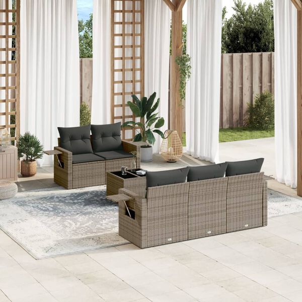 vidaXL Garden Sofa Set Grey