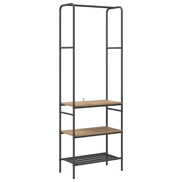 vidaXL Clothes Rack with Shelves Other artisan oak 60 x 30 x 171 cm