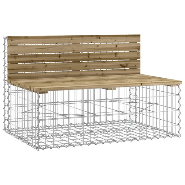 vidaXL Garden Bench Pinewood and Galvanized Steel