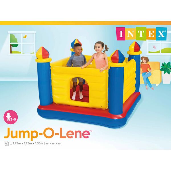 INTEX Inflatable Bouncer Blue, yellow, red PVC Compact Collapsible
