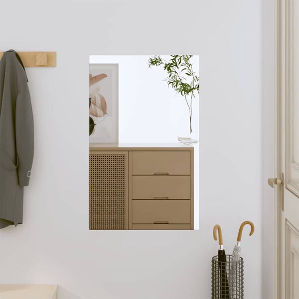 vidaXL Wall Mirror Transparent Glass 16x24 in Wall mounting
