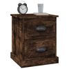 vidaXL Bedside Cabinet Set of 2 Smoked oak Engineered wood