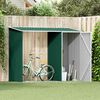 vidaXL Garden Shed Green Galvanized Steel Large Garden Shed