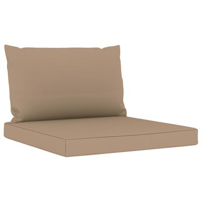 vidaXL Pallet Sofa Cushions 2 pcs Taupe Fabric