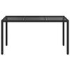 vidaXL Garden Dining Table Black 59.1" x 35.4" x 29.5" Poly rattan