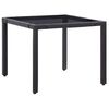 vidaXL Garden Table And Chair Black