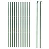 vidaXL Wire Mesh Fence Green 5.2x82.0' Galvanised Steel
